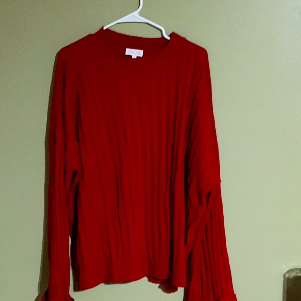Pink Lily red sweater 2XL